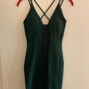 Olive strappy dress